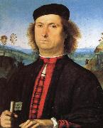 PERUGINO, Pietro Portrait of Francesco delle Opere Spain oil painting artist